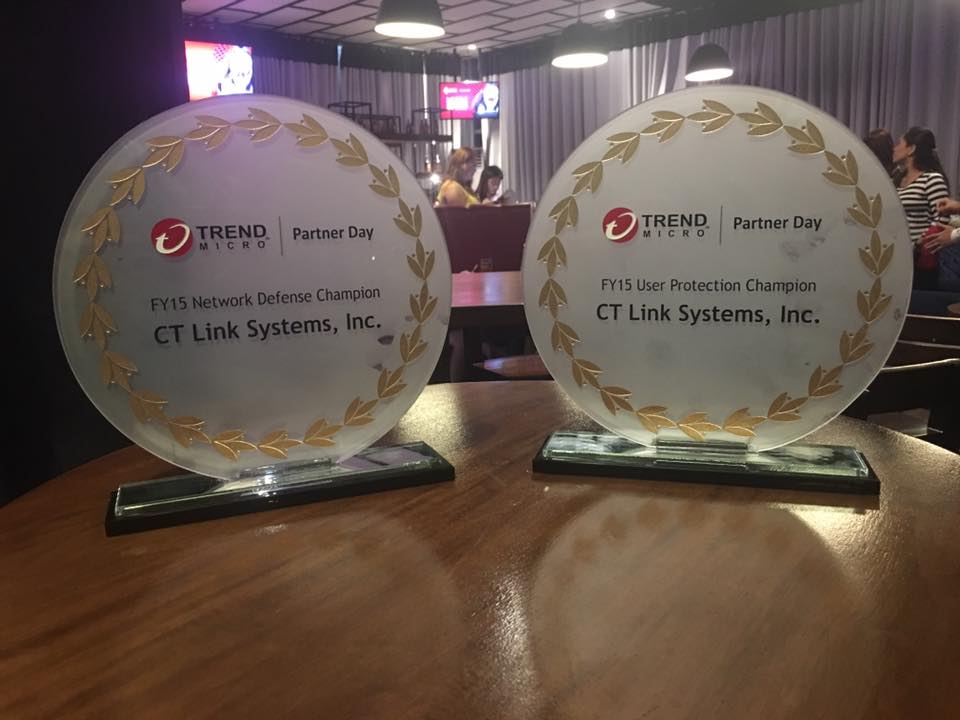 Trend Micro Presents Two Major Awards to CT Link Systems for FY15 Champion Performance